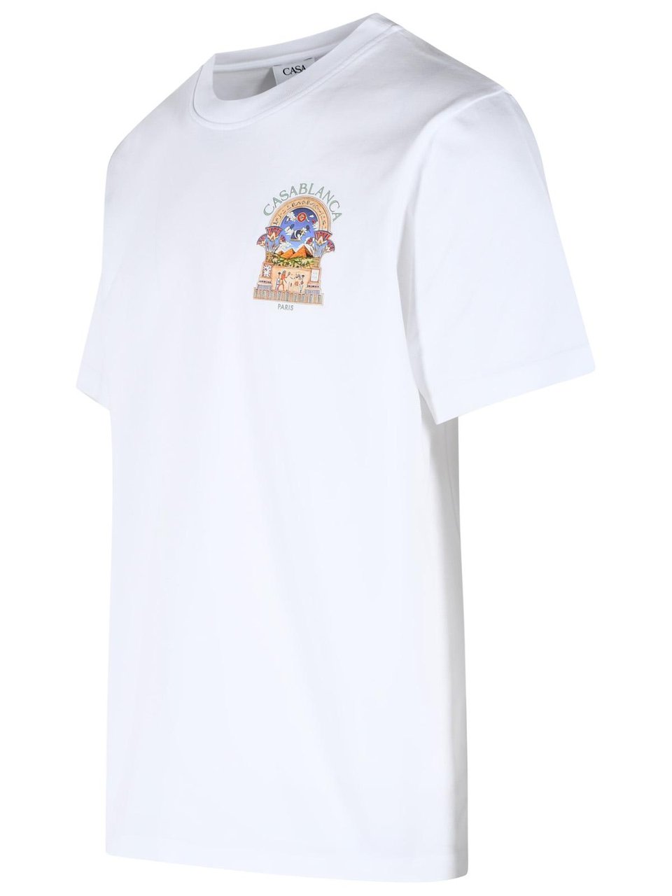 Casablanca 'Egyptian Arch' White Cotton T-Shirt Wit