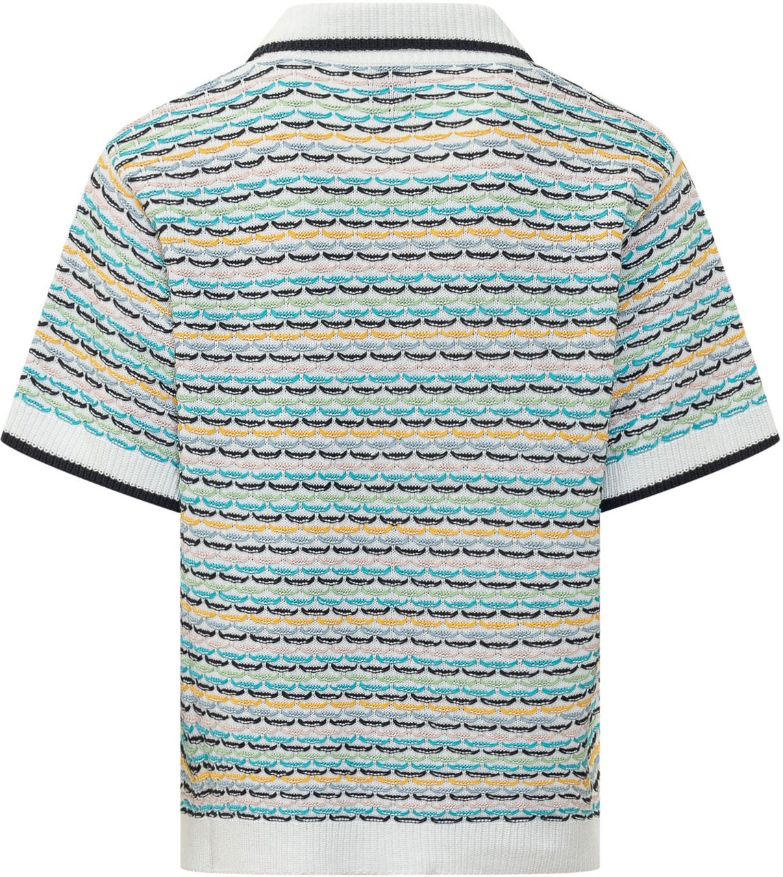 Casablanca Camicia Tuck Stitch a Maniche Corte Wit