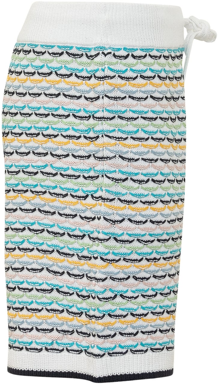 Casablanca Shorts Tuck Stitch con Coulisse Wit