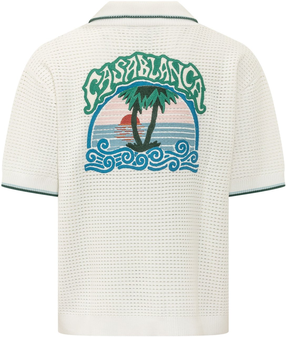 Casablanca Camicia Crochet con Colletto Aperto Wit