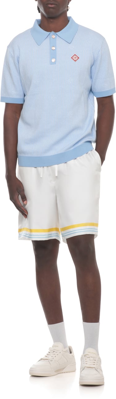 Casablanca T-Shirts And Polos Celeste Lichtblauw