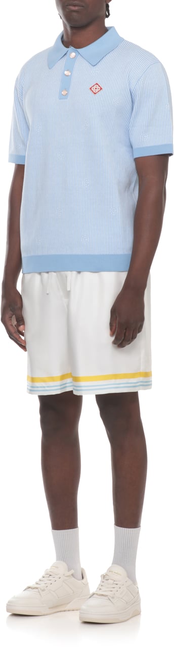 Casablanca T-Shirts And Polos Celeste Lichtblauw