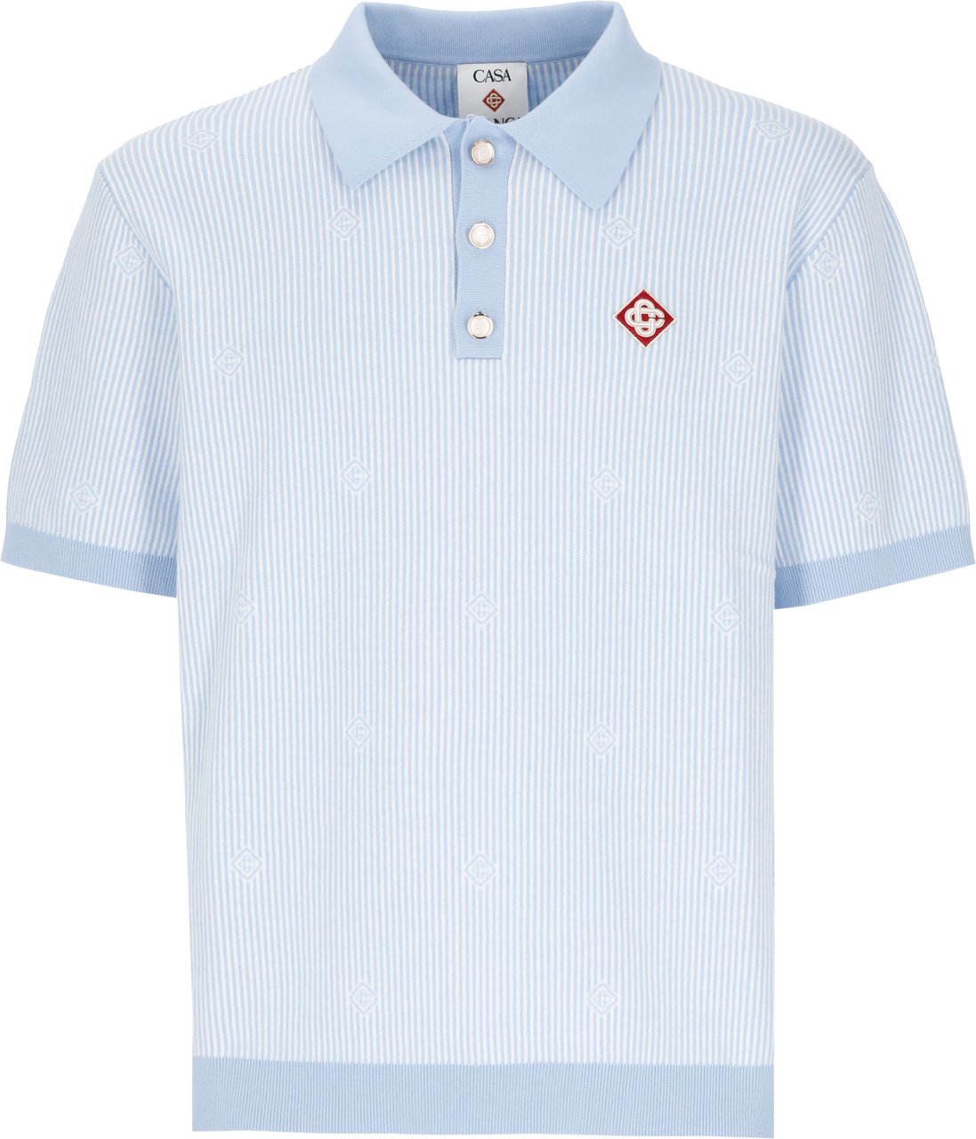 Casablanca T-Shirts And Polos Celeste Lichtblauw