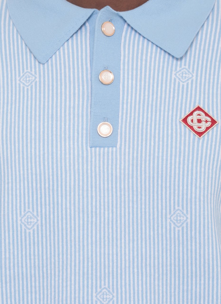 Casablanca T-Shirts And Polos Celeste Lichtblauw