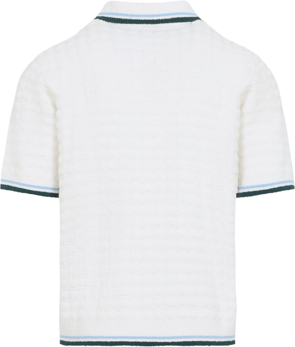 Casablanca Boucle Short-Sleeve Knitted Polo Divers