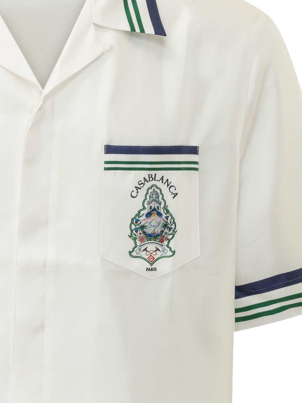 Casablanca Camicia con Colletto Aperto Wit