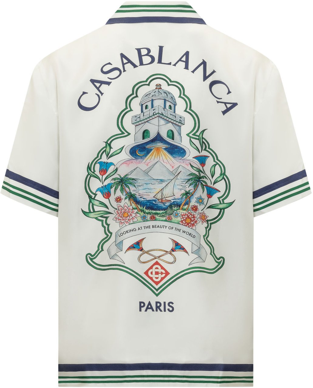 Casablanca Camicia con Colletto Aperto Wit