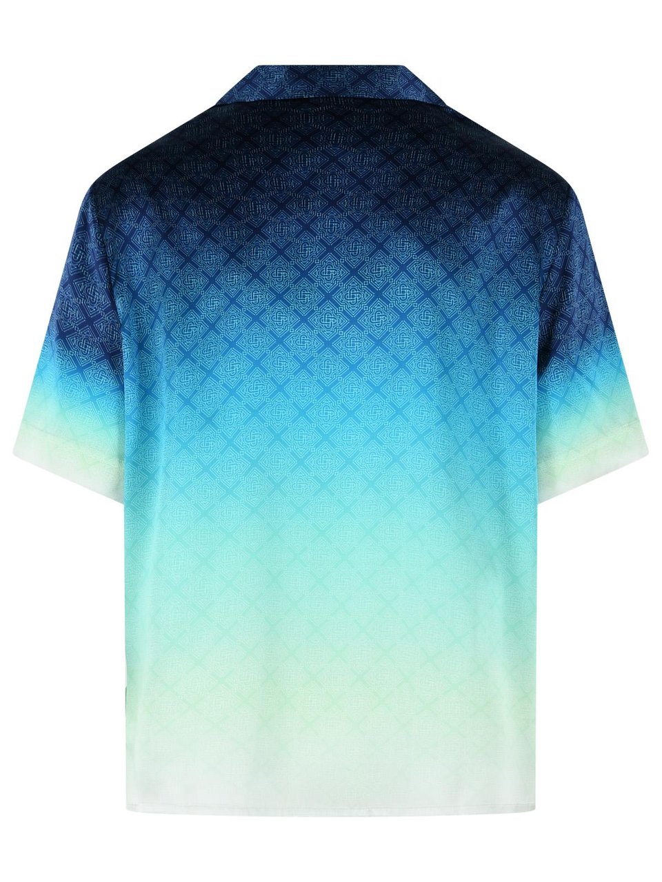 Casablanca 'Circuit Monogram' Blue Silk Shirt Blauw