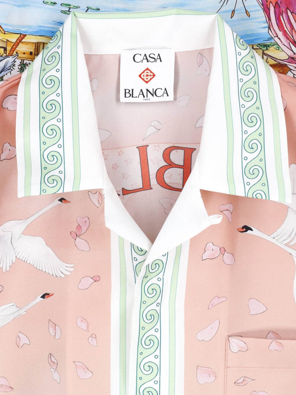 Casablanca Multicolor Silk Ethereal Cuban Casual Shirt Neutraal