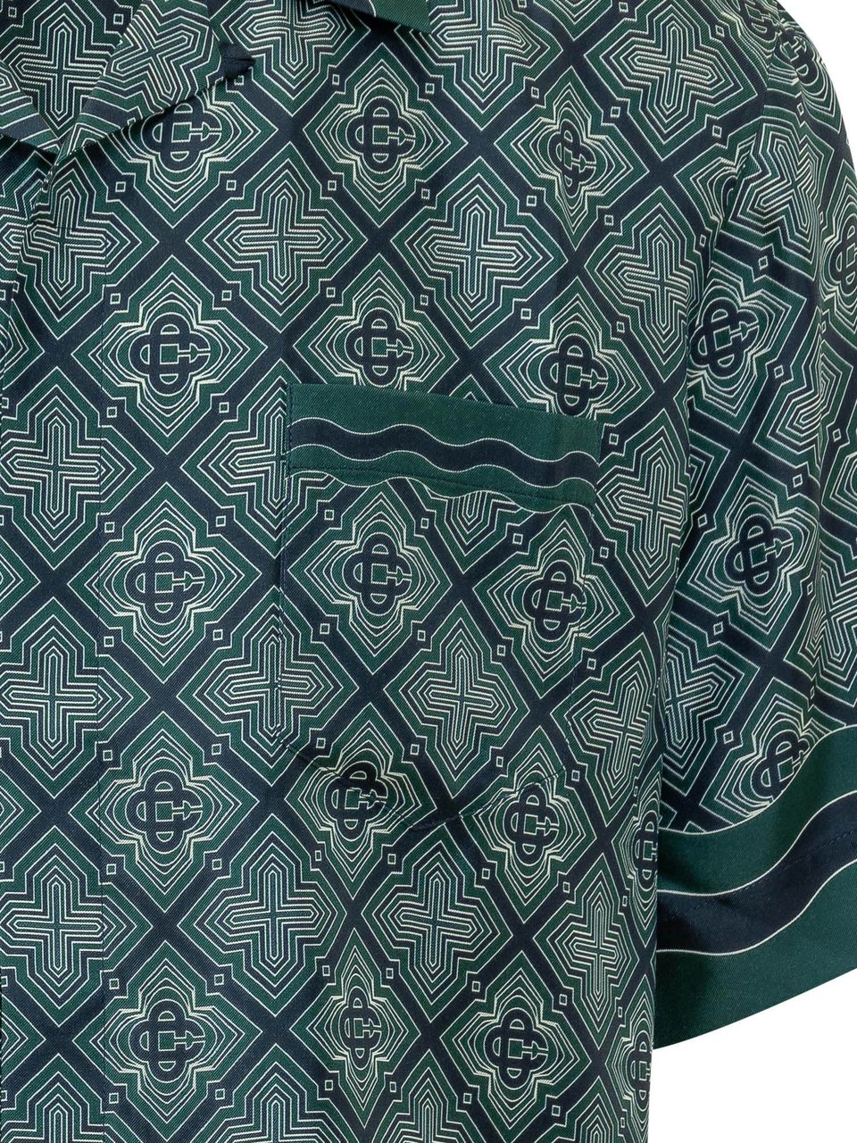 Casablanca Camicia con Stampa Grafica Groen