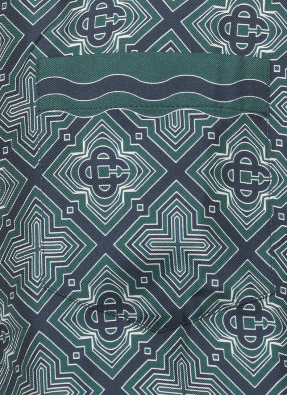 Casablanca Shirts Green Donkergroen