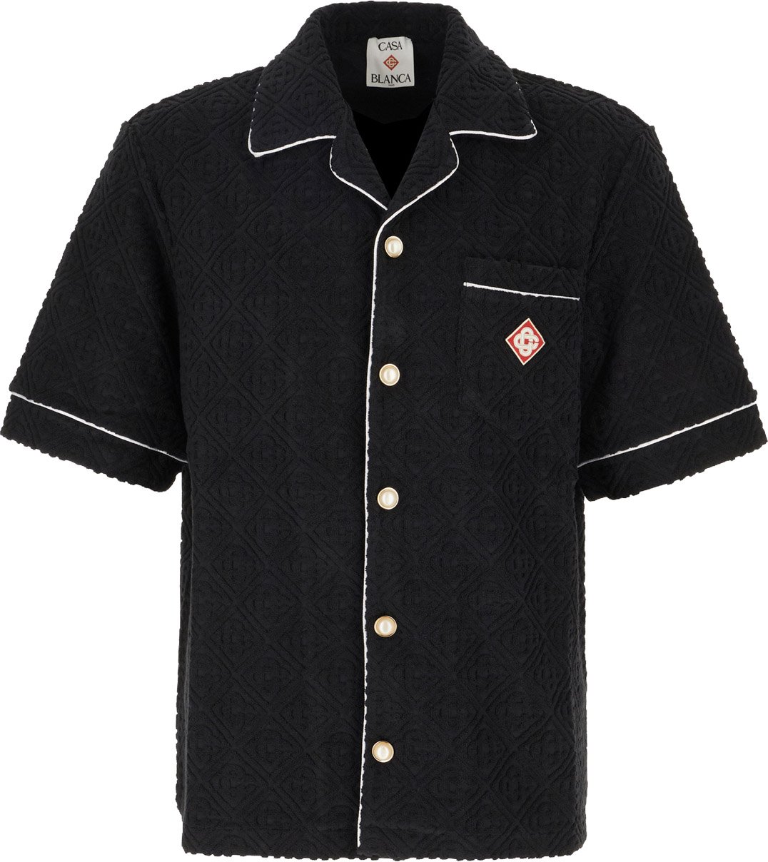 Casablanca Black stretch cotton blend shirt Zwart