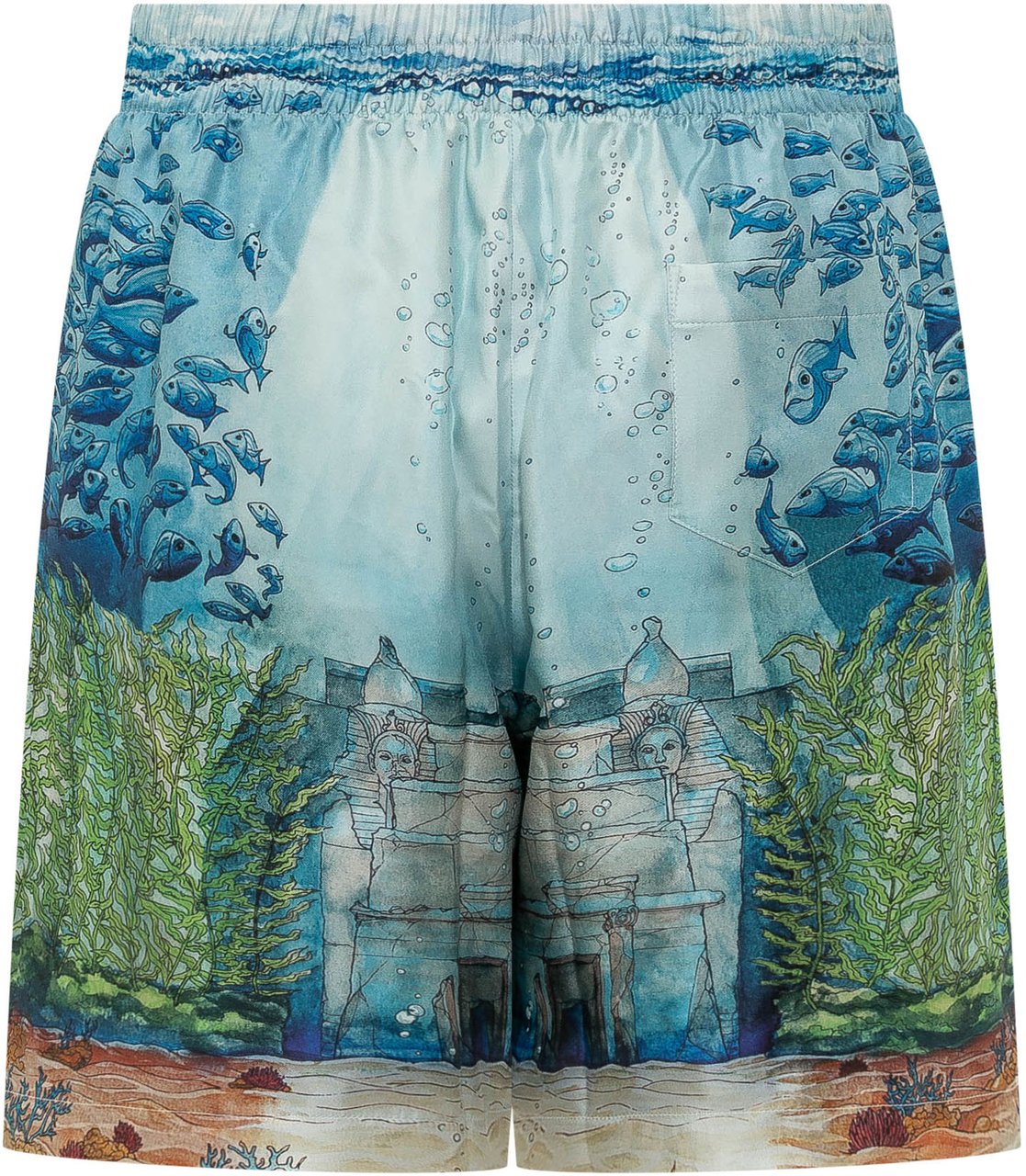 Casablanca Shorts Trompe L'Oeil Lichtblauw