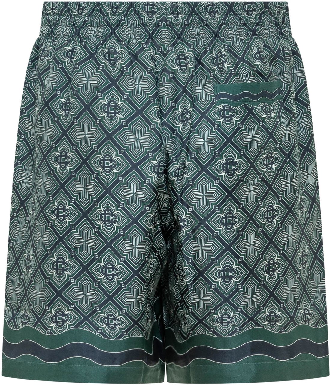 Casablanca Shorts con Motivo Geometrico Groen