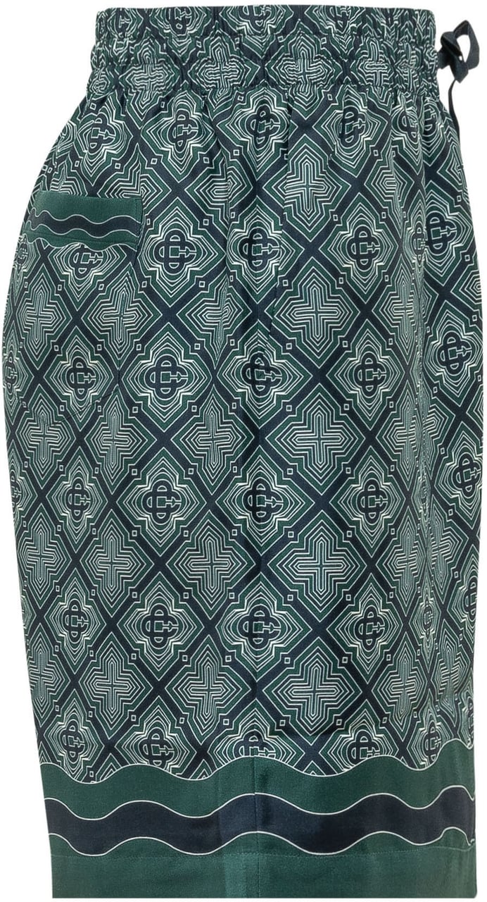 Casablanca Shorts con Motivo Geometrico Groen