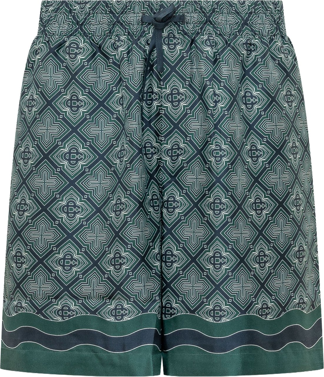 Casablanca Shorts con Motivo Geometrico Groen
