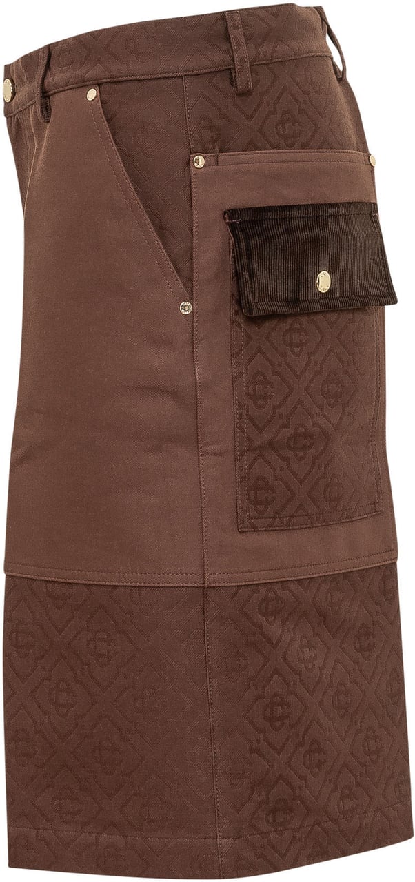 Casablanca Shorts Cargo con Tasche Applicate Bruin