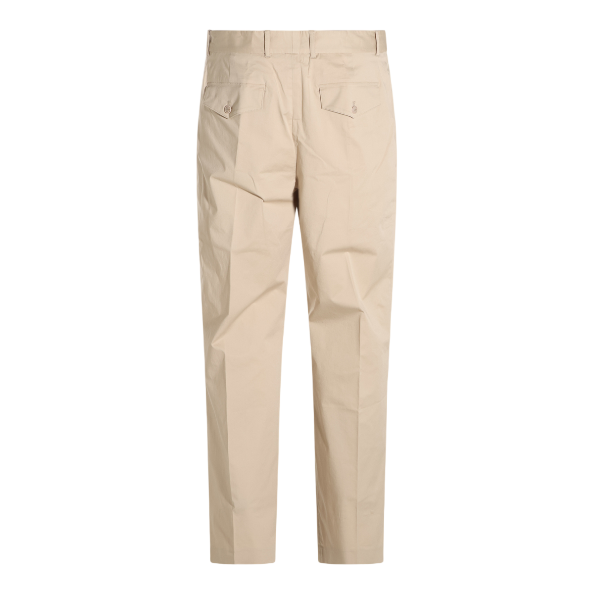 Casablanca High-Waisted Tailored Trousers with Front Pleats Neutraal