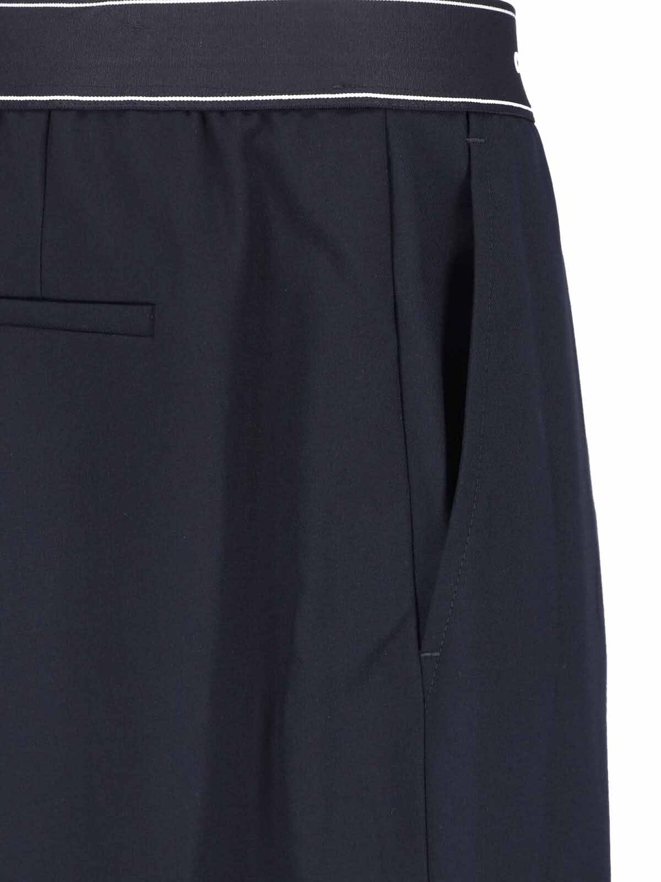 Casablanca Black Virgin Wool Straight-Leg Pants Zwart