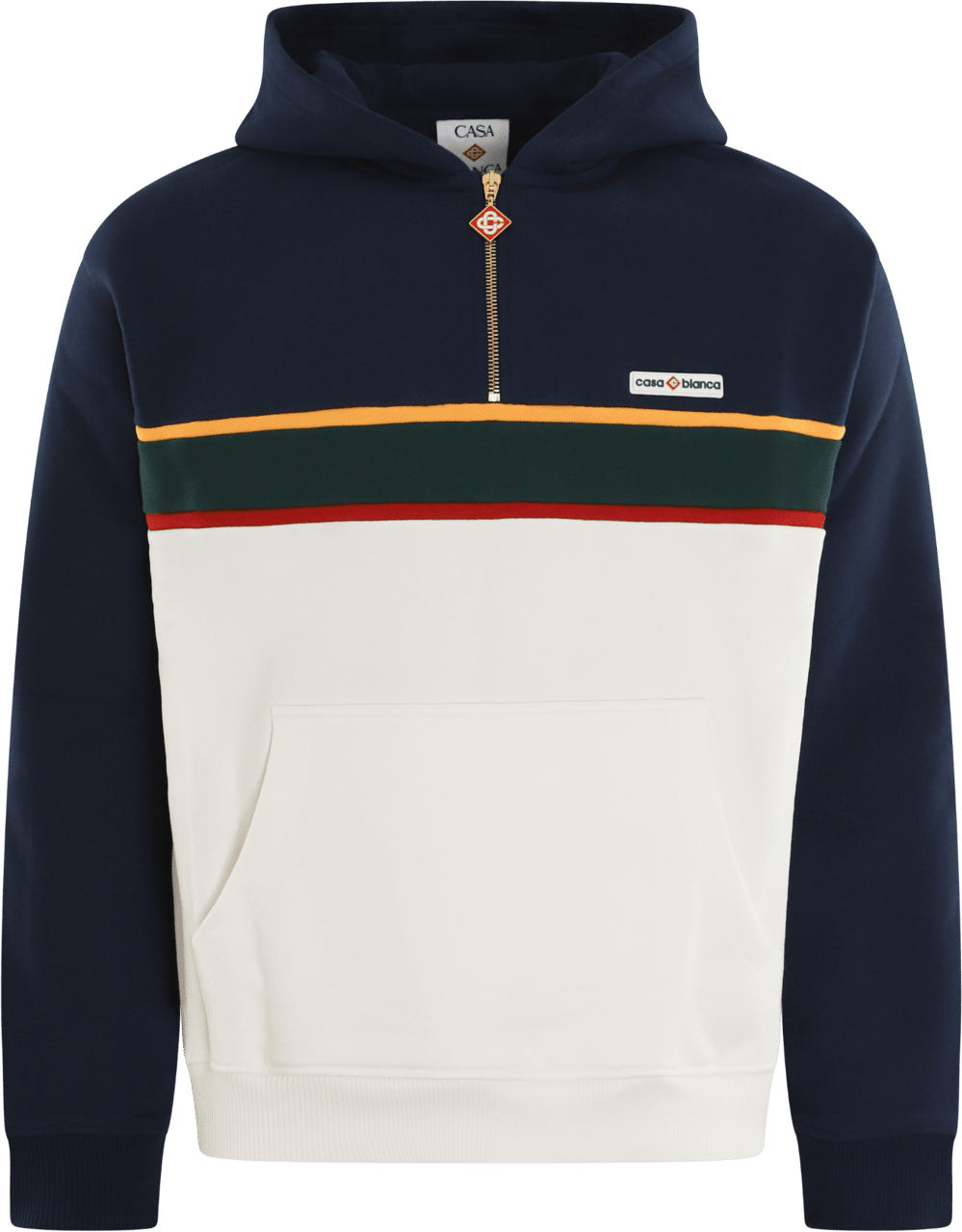 Casablanca Heren Colourblock Sweater Blauw/Wit Blauw