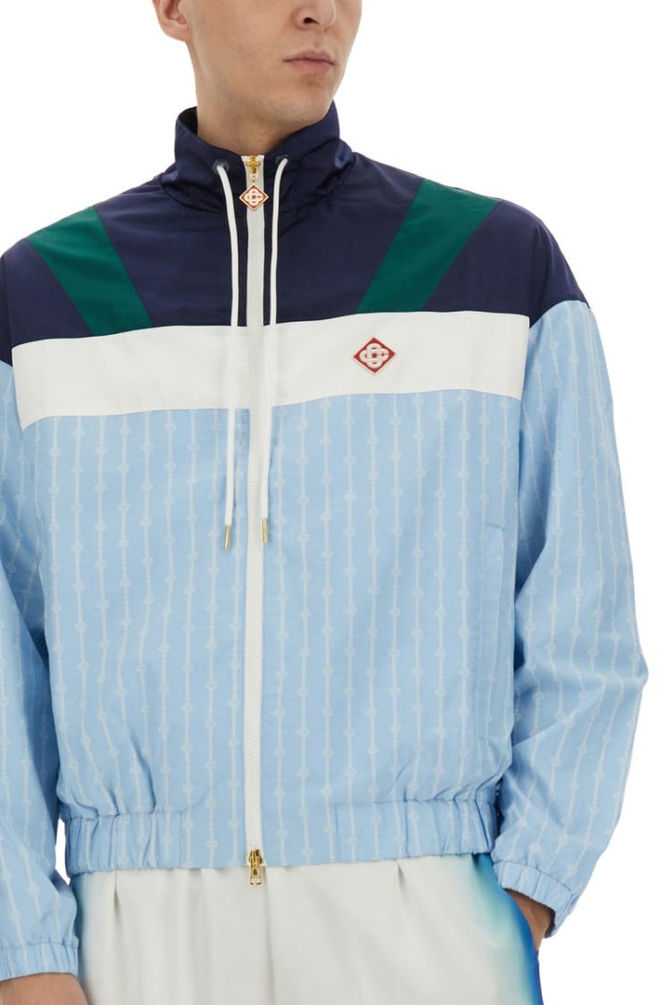 Casablanca "Pinstripe Laurel" Track Jacket Blauw
