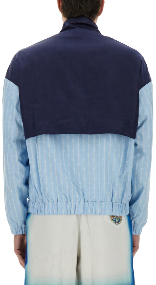 Casablanca "Pinstripe Laurel" Track Jacket Blauw
