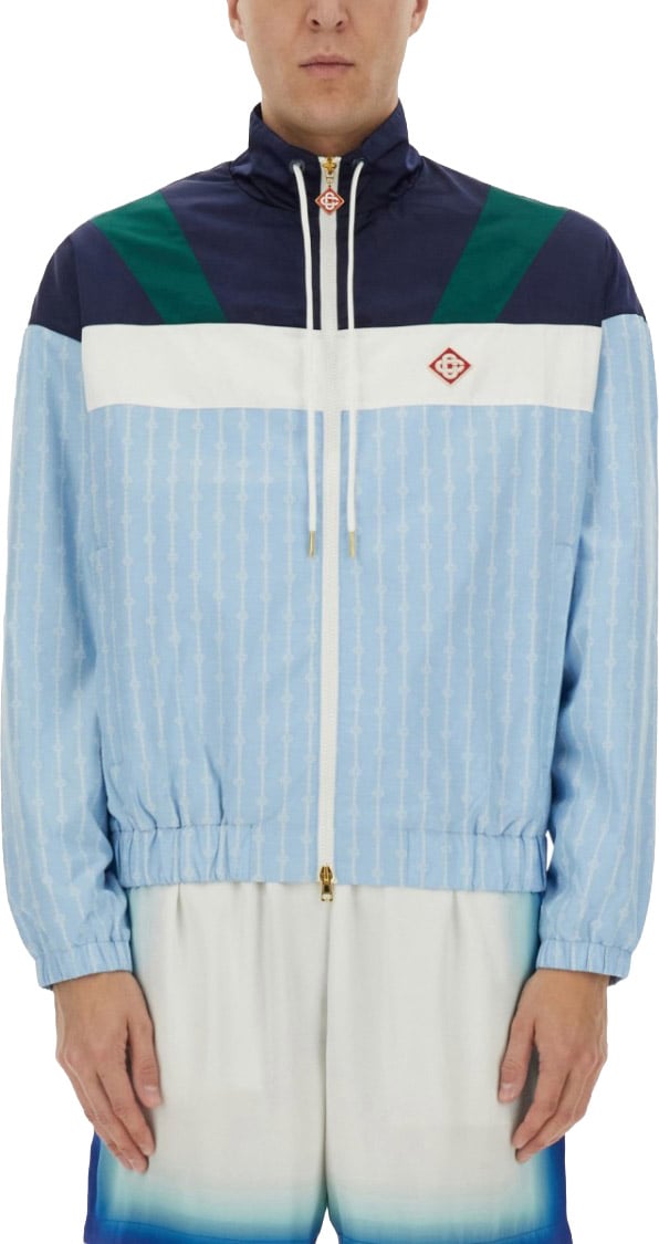 Casablanca "Pinstripe Laurel" Track Jacket Blauw