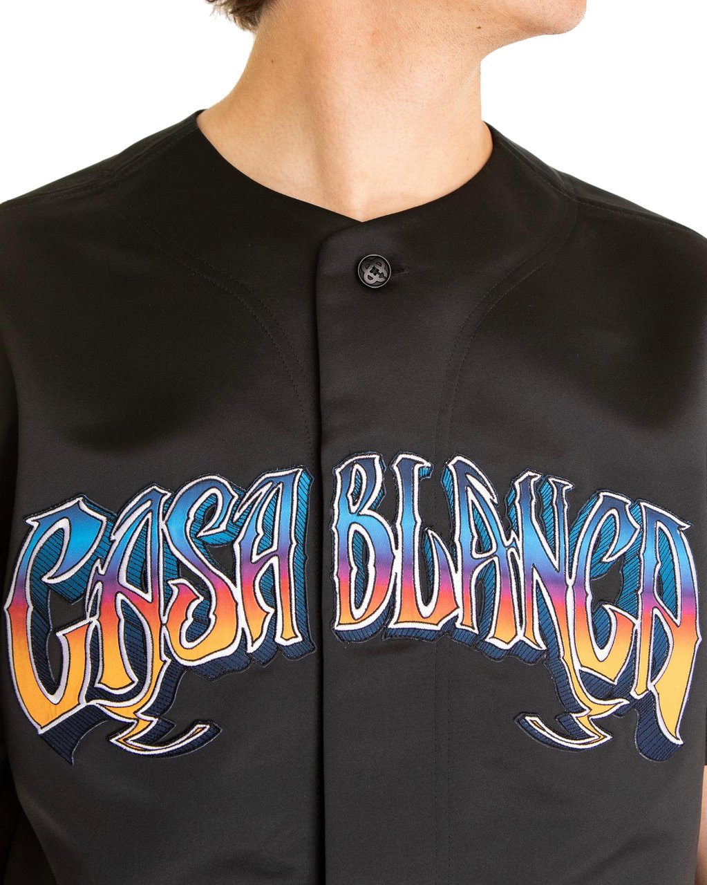 Casablanca Heren Evening Baseball Shirt Zwart Zwart