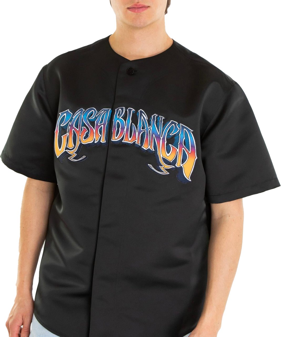 Casablanca Heren Evening Baseball Shirt Zwart Zwart