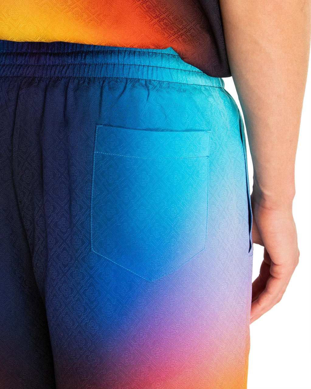 Casablanca Heren Gradient Zijde Short Blauw Blauw