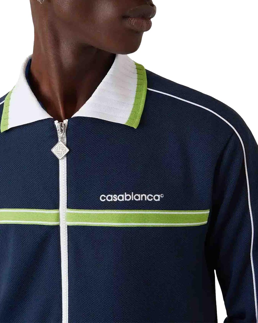 Casablanca Heren Round Pique Track Jacket Blauw