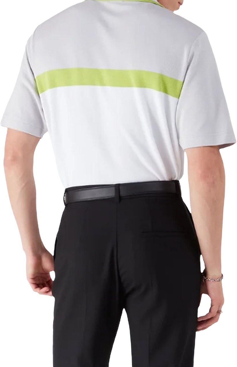 Casablanca Heren Quarter Zip Polo Wit/Grijs Wit