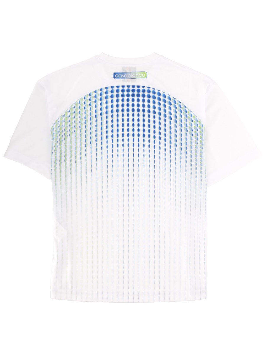 Casablanca Gradient Dot Polyester Printed T-Shirt Wit