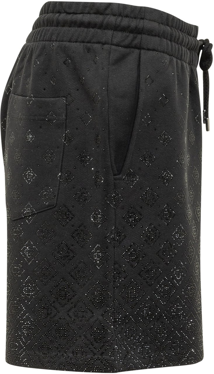 Casablanca Shorts In Felpa Con Cristalli Zwart