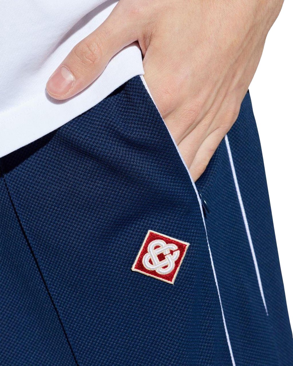 Casablanca Heren Round Pique Track Pants Blauw