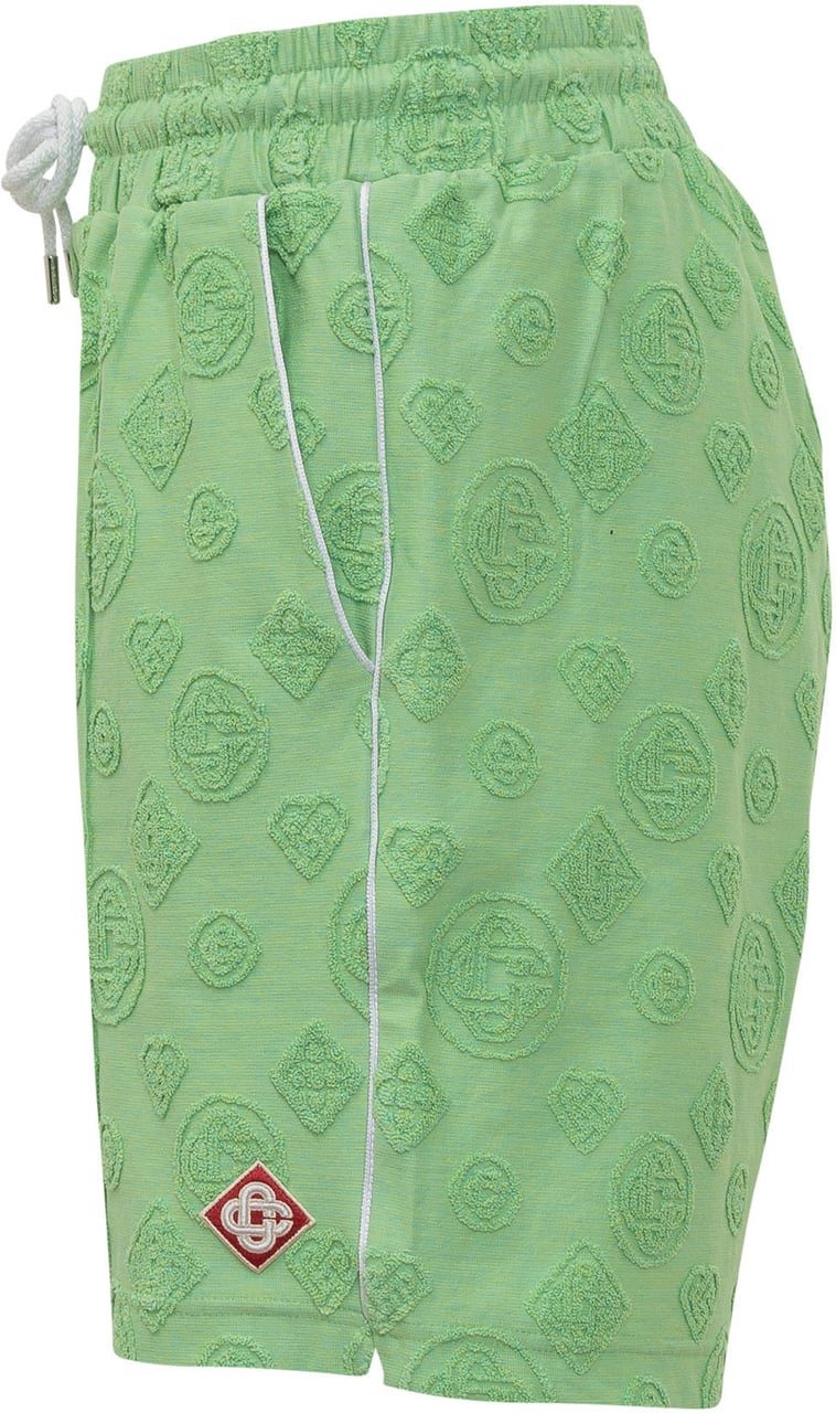 Casablanca Shorts In Spugna Jacquard Lime