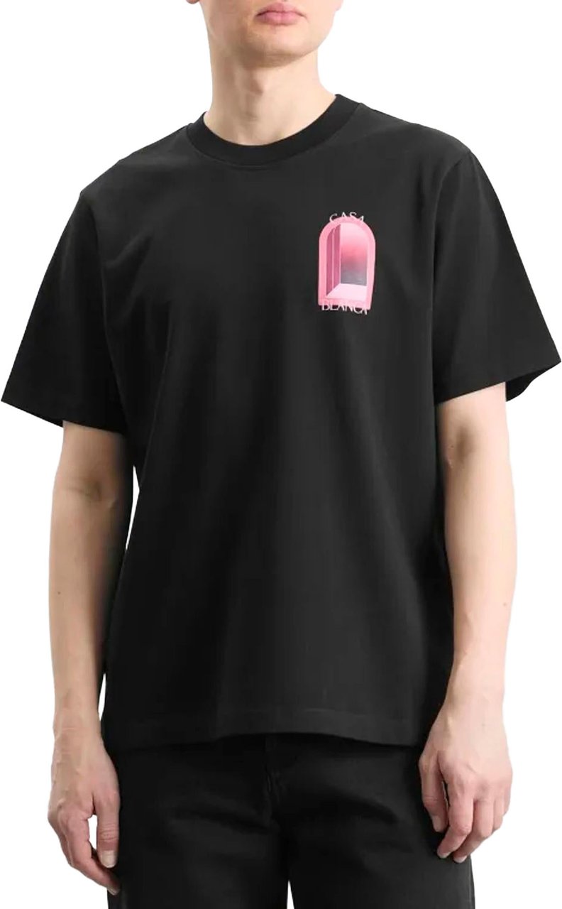 Casablanca Heren Arches Classic T-shirt Zwart Zwart