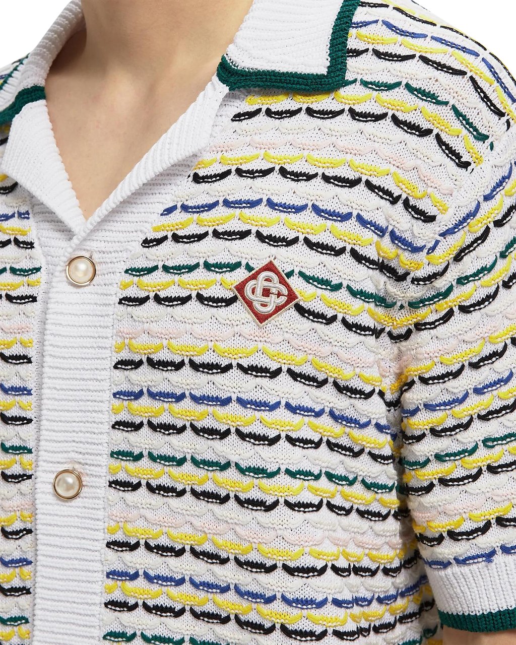 Casablanca Heren Tuck Stitch Shirt Wit