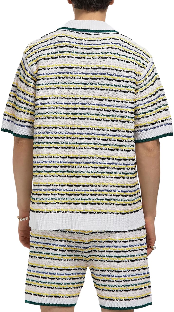 Casablanca Heren Tuck Stitch Shirt Wit