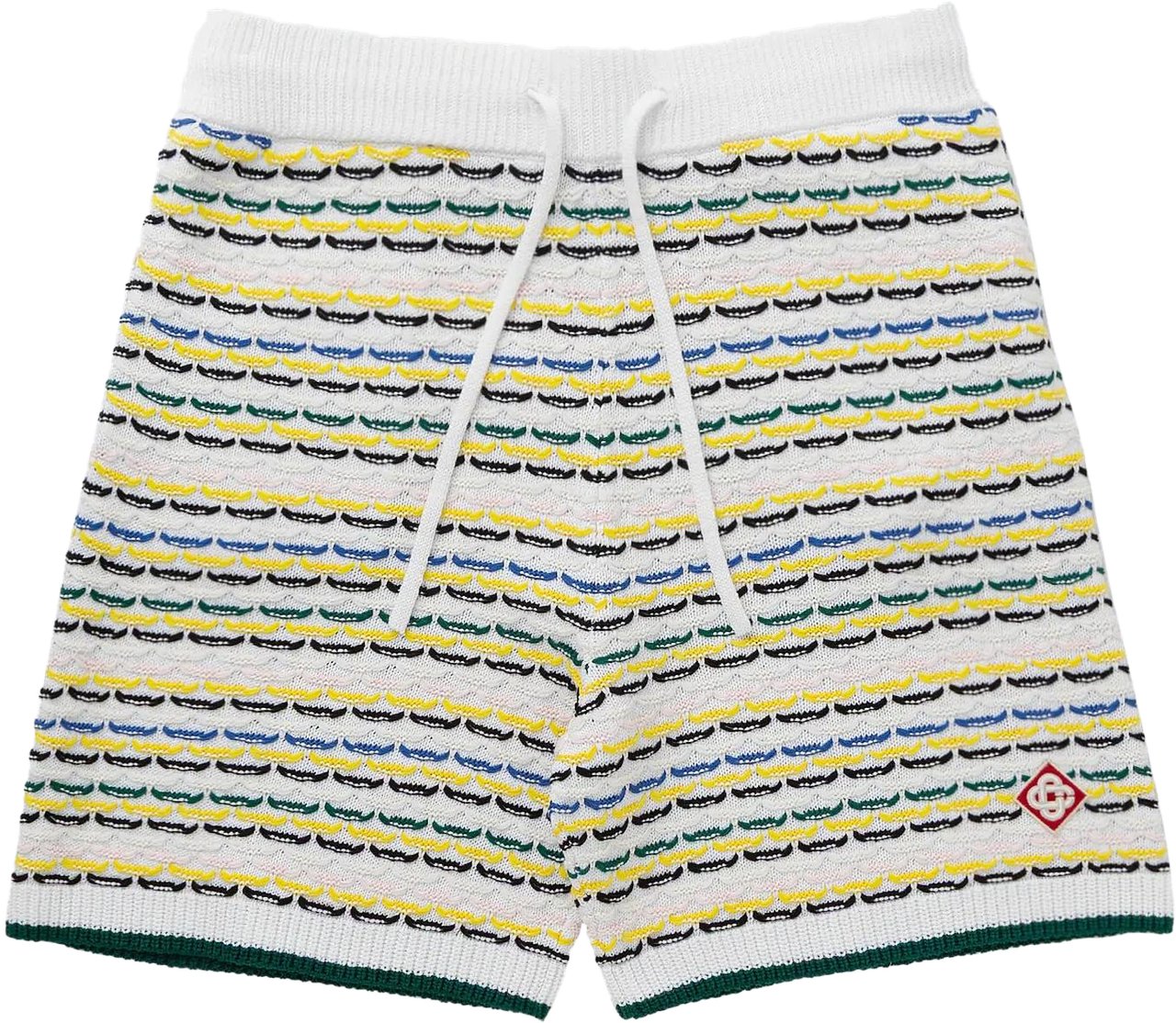 Casablanca Heren Tuck Stitch Shorts Wit