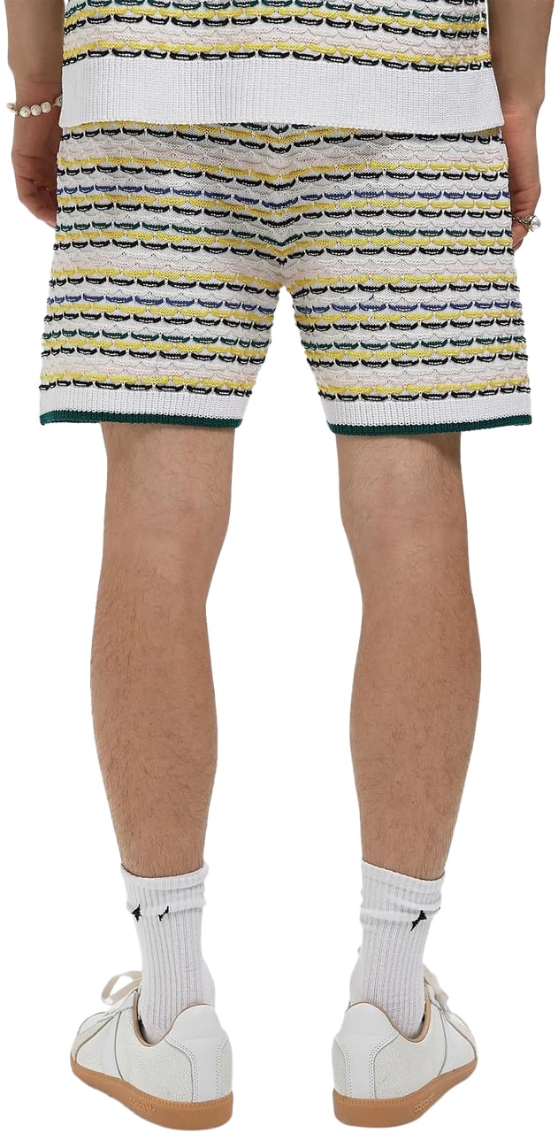 Casablanca Heren Tuck Stitch Shorts Wit