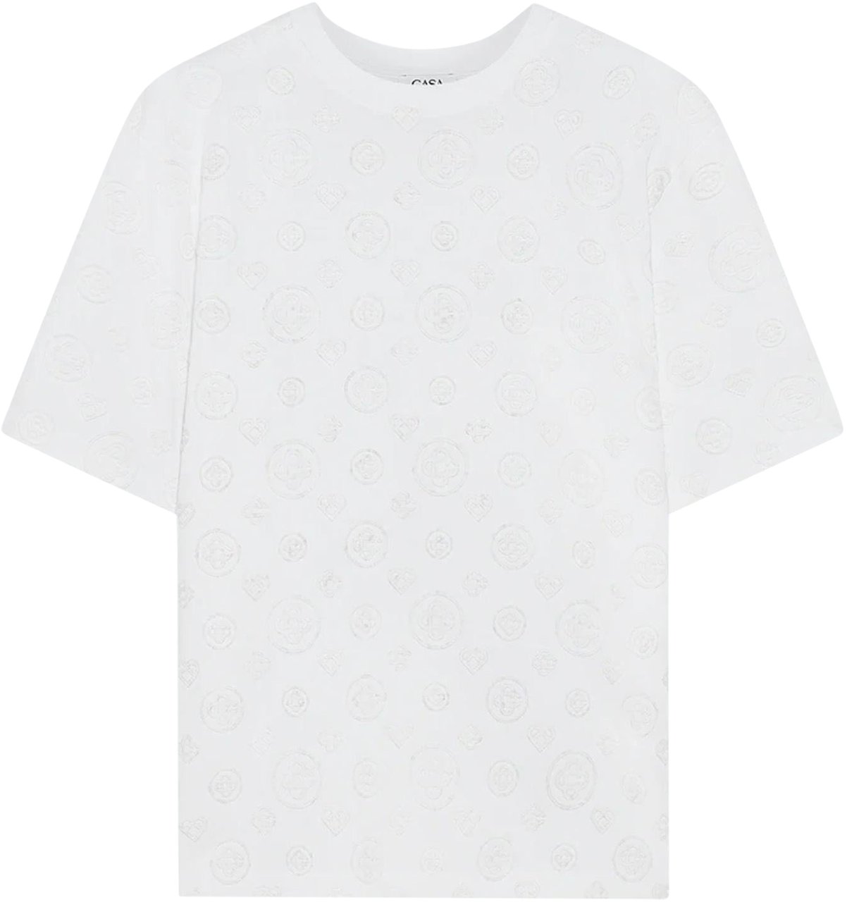 Casablanca Heren Crochet Shirt Wit Wit