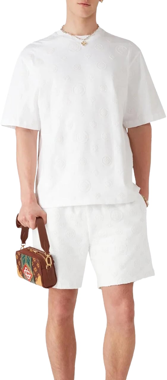 Casablanca Heren Crochet Shirt Wit Wit