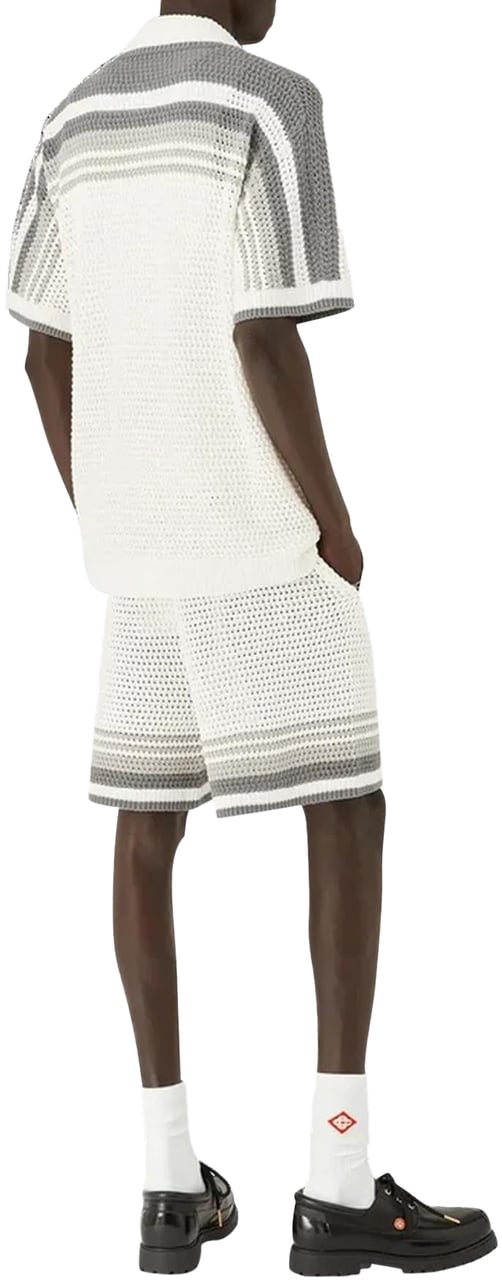 Casablanca Heren Crochet Shirt Wit