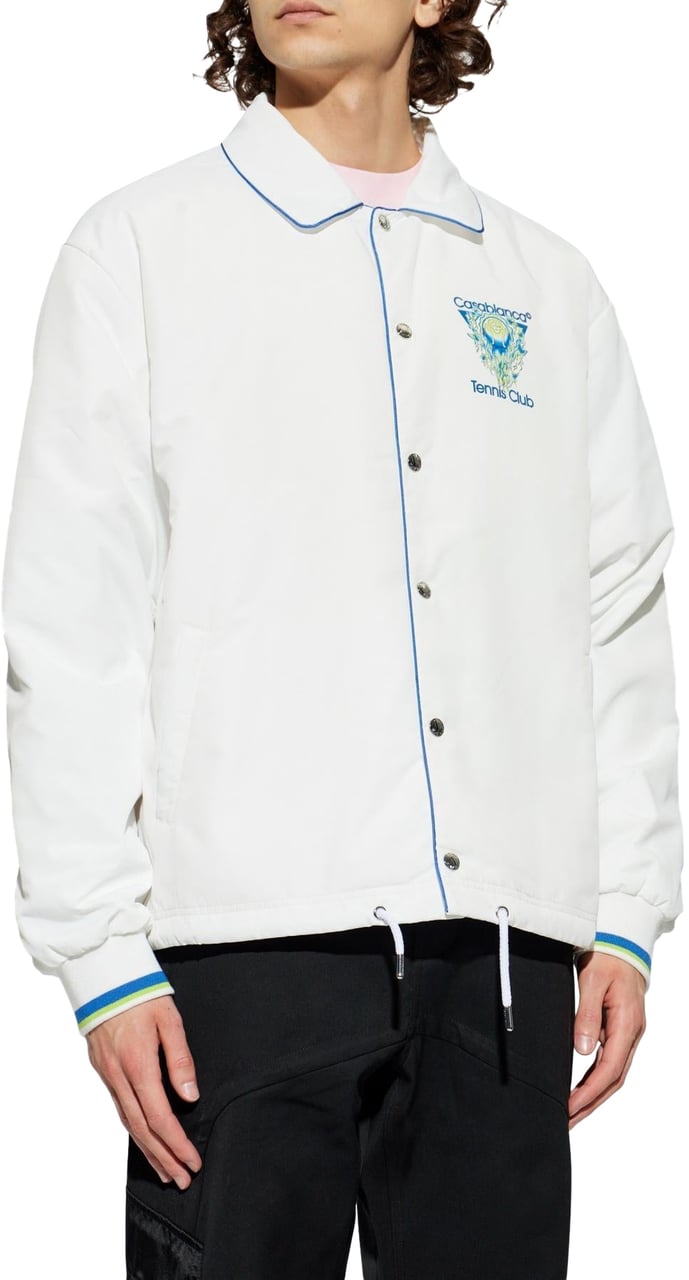 Casablanca Heren Printed Coach Jacket Wit
