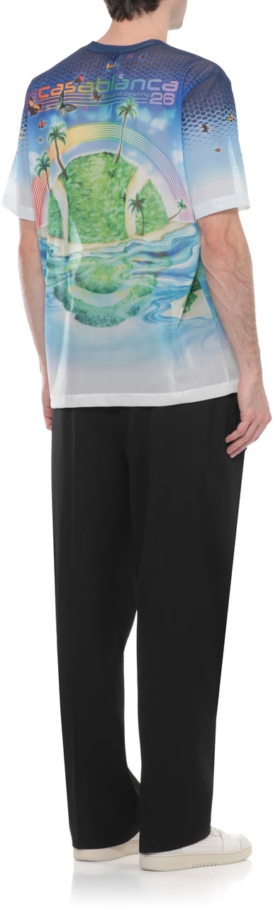 Casablanca T-Shirts And Polos Light Blue Blauw