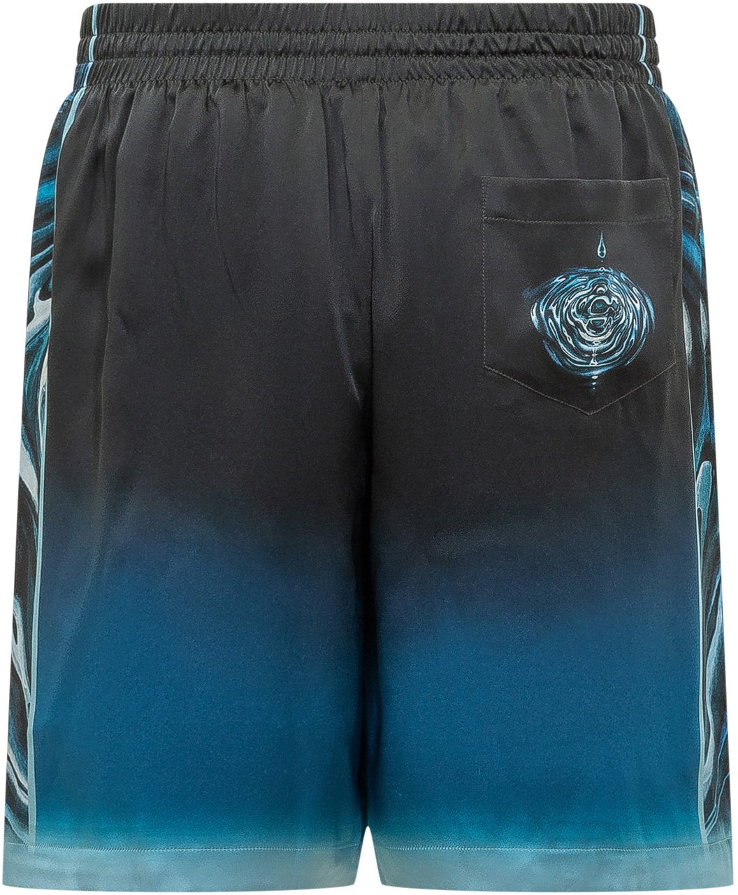 Casablanca Shorts con Coulisse e Stampa Grafica Navy