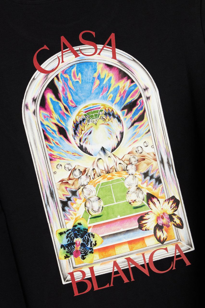 Casablanca Casablanca Black cotton t-shirt Zwart