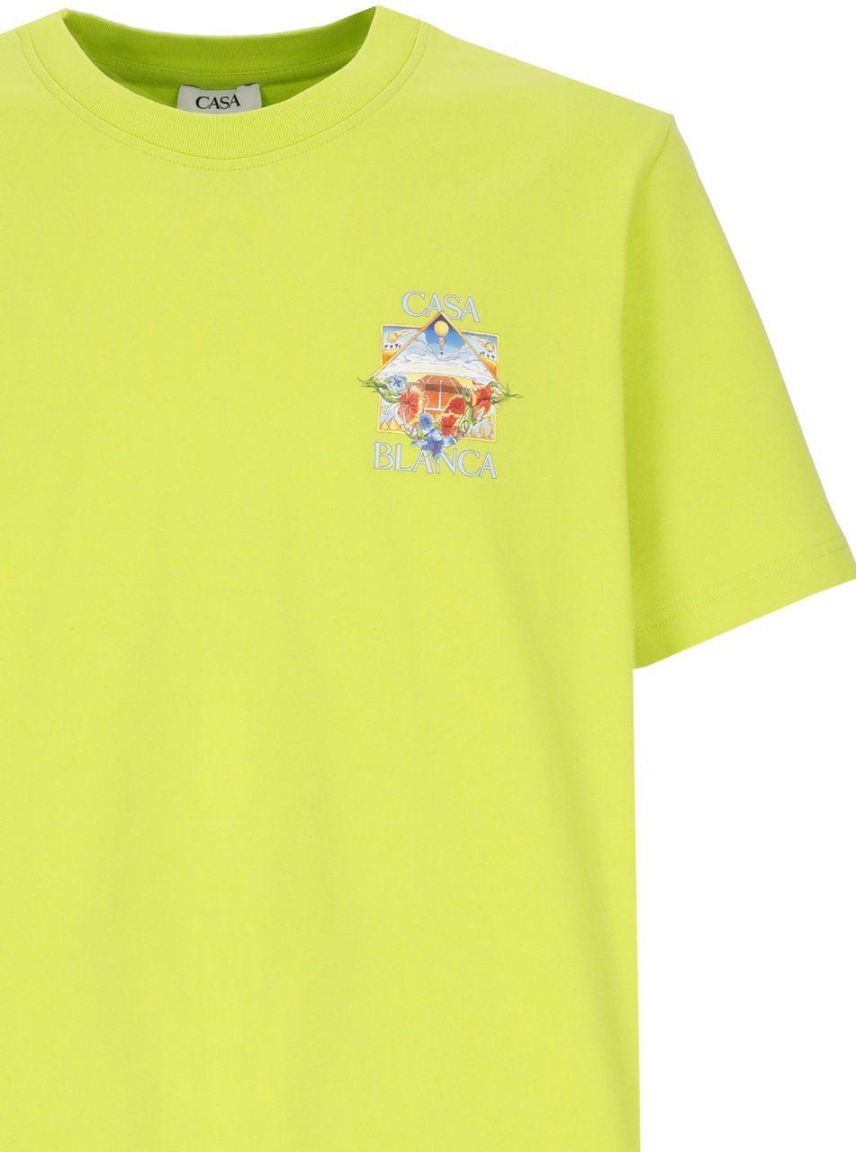 Casablanca T-Shirts And Polos Green Lime