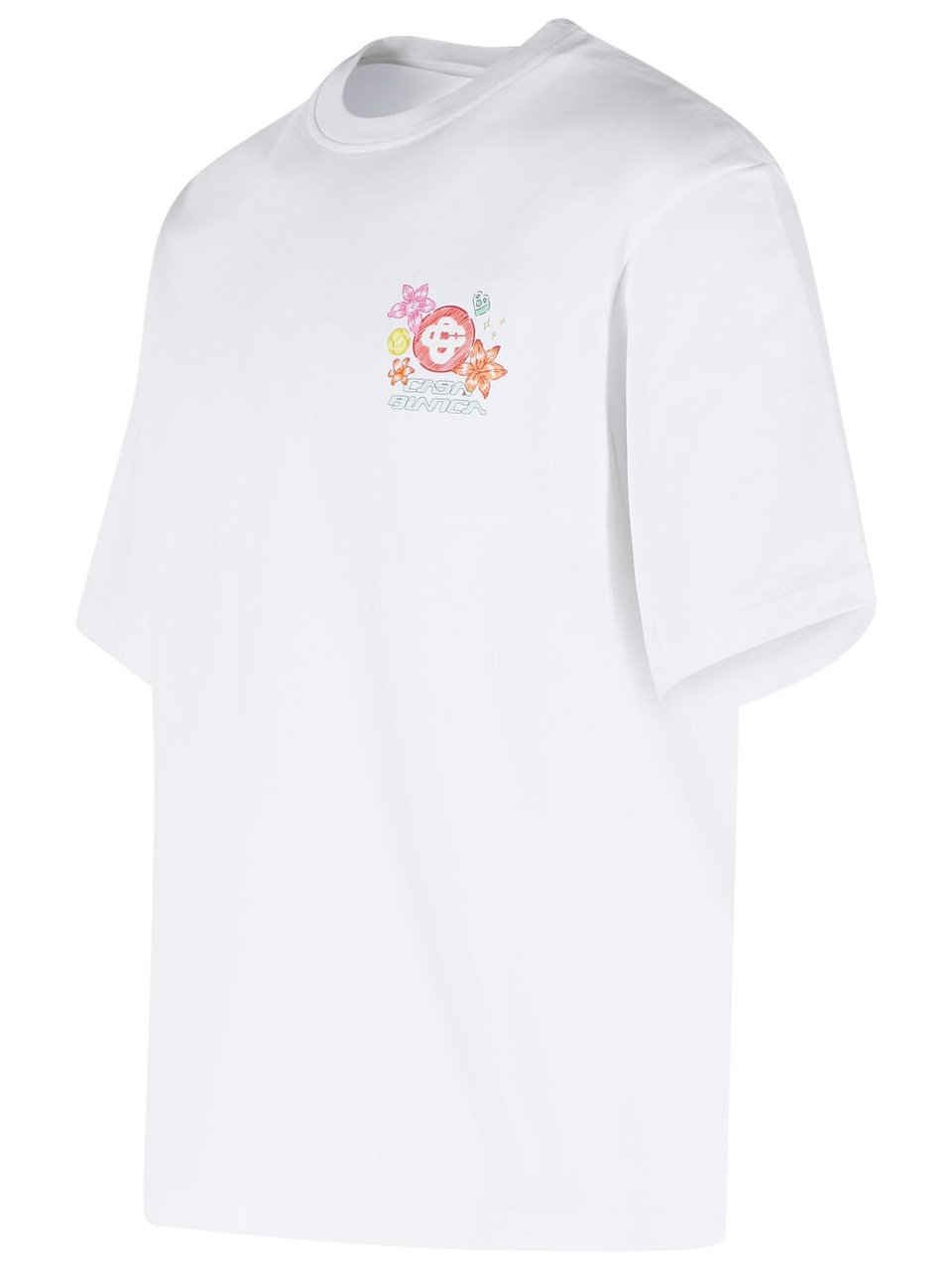 Casablanca 'Collage D'Icones' White Cotton T-Shirt Wit